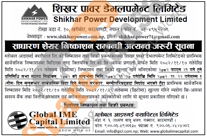 Shikhar Power Development Limited has amended its ongoing IPO closing ...