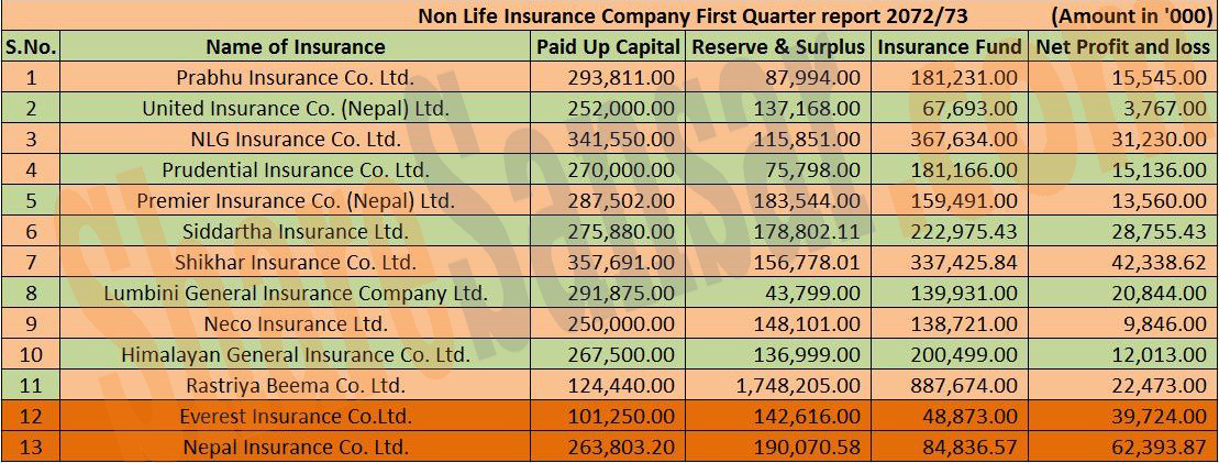 Non Life Insurance 