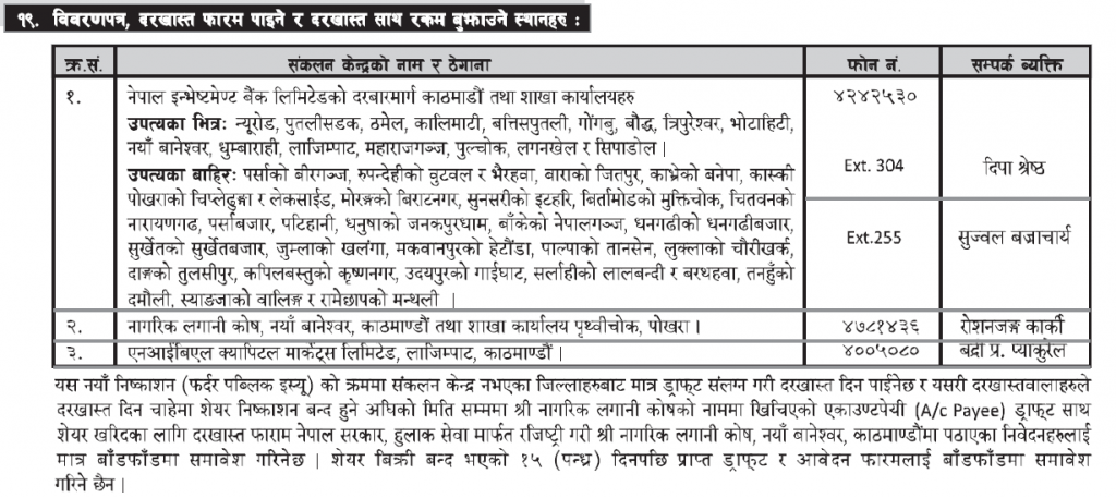 Collection Centers