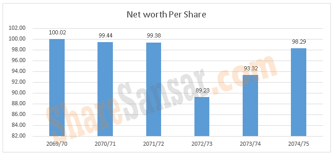 Net worth per share with wm