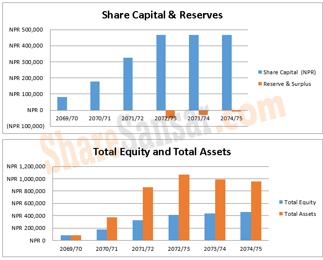 Share capital And reserve toatal assets with wm